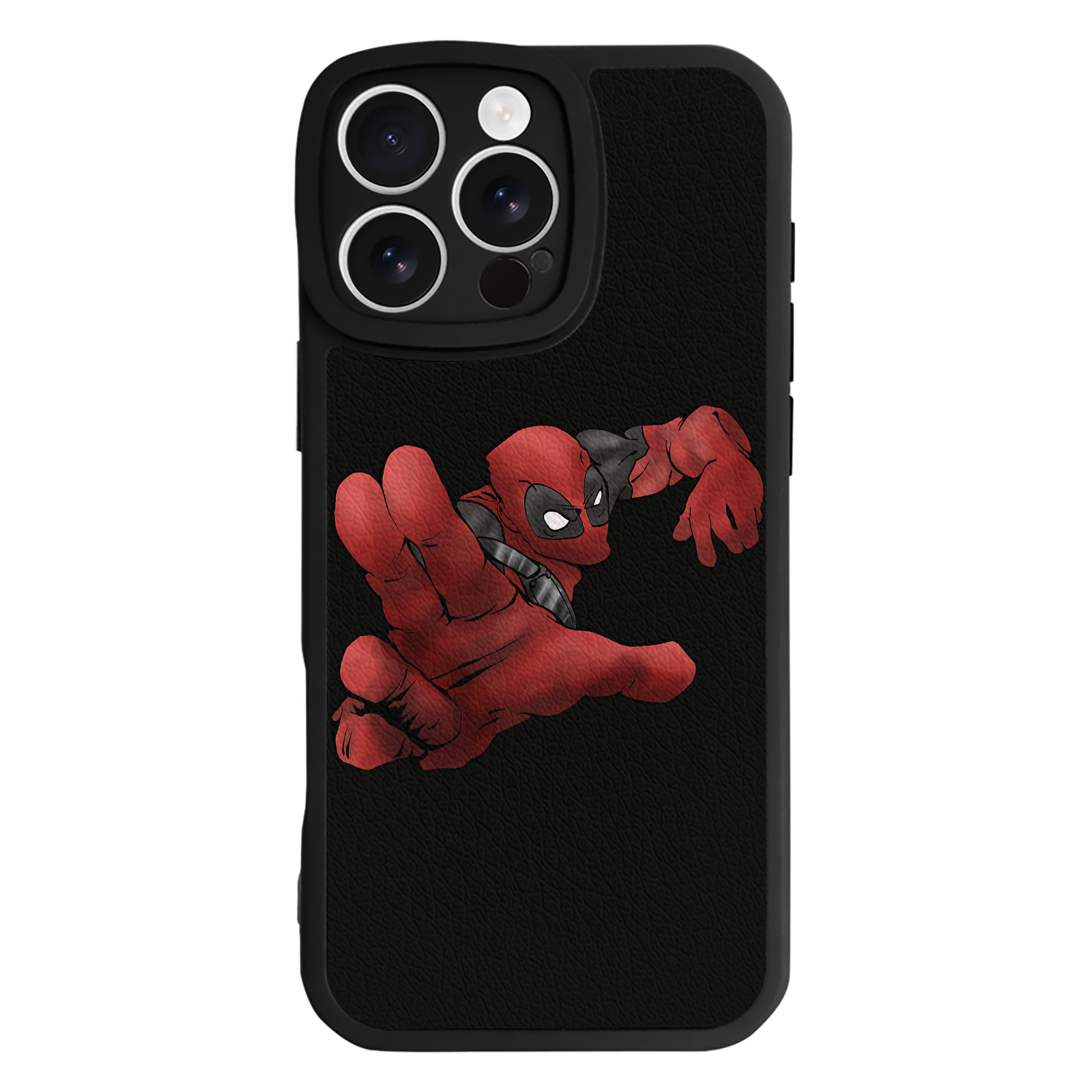 （画像用） Deadpool デッドプール 【iPhone 16シリーズ対応】シリコンスマホケース（レザー調） 材質：シリコン